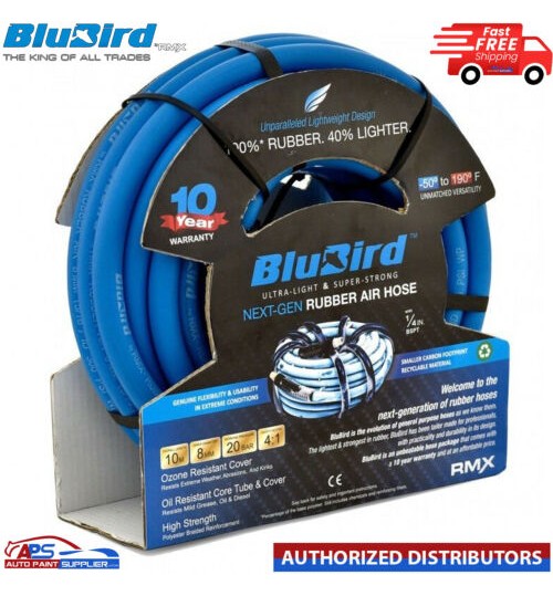 Air Hose BluBird 10 Meter Rubber Ultra Light Weight 8mm inner diameter 20bar